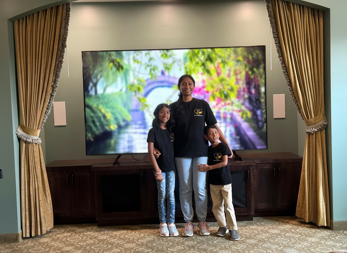 Anusha Daniel, Founder of The Father's Love, with her children