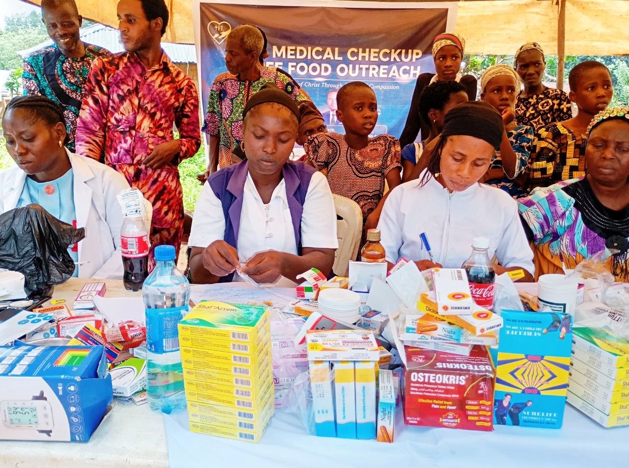 Medical camp conducted in collaboration with Evangelist Emmanuel Olukotun in Nigeria